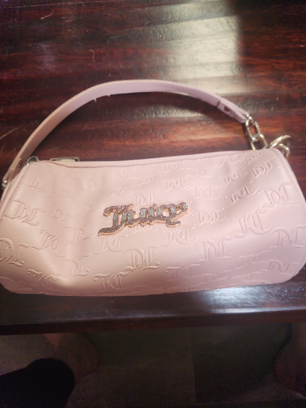 Juicy Couture Pink Embossed Logo Shoulder Bag
